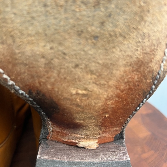 Vintage Justin Ostrich Exotic Brown Leather Western Cowboy Boots Size 9.5D - Picture 11 of 13